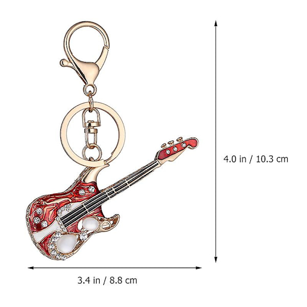 1 st Delikat Bärbar Kreativ Hållbar Praktisk Gitarr Nyckelring Gitarr Nyckelring För Ornament Hängande dekoration