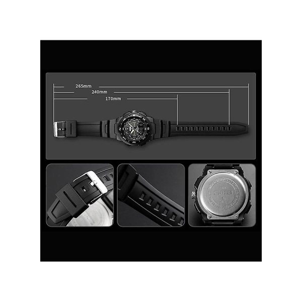 Pu Analog And Digital Watch 1454 - 47 Mm - Army Green