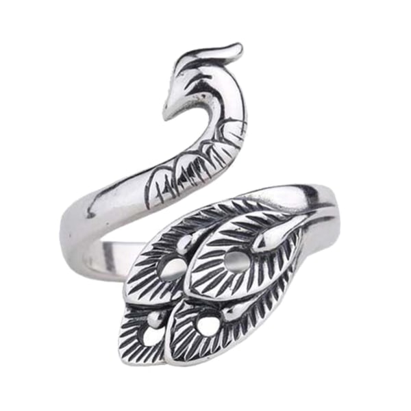 Unisex Retro Justerbar Phoenix Shape Garn strikketilbehør Åben fingerring