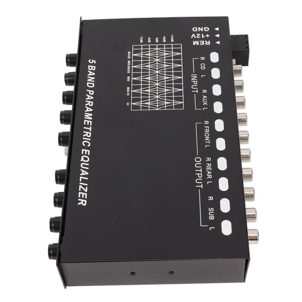 Bil Audio Equalizer 5 Bånds Justerbar Præcis Tuning Crossover Forstærker Grafisk EQ