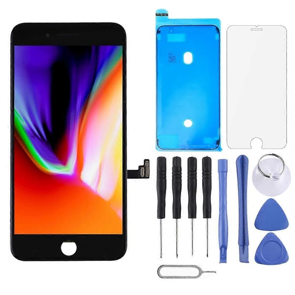 iPhone 8 Plus -yhteensopiva LCD-näyttö Black