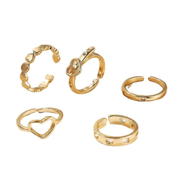 Ring Set Vintage guld färg mode smycken B2572 SJ80024