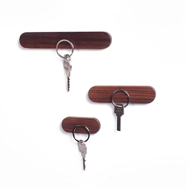 Magnet Key Hook Sömlös Sticky Hook Nail Free Sticker Dark Walnut M