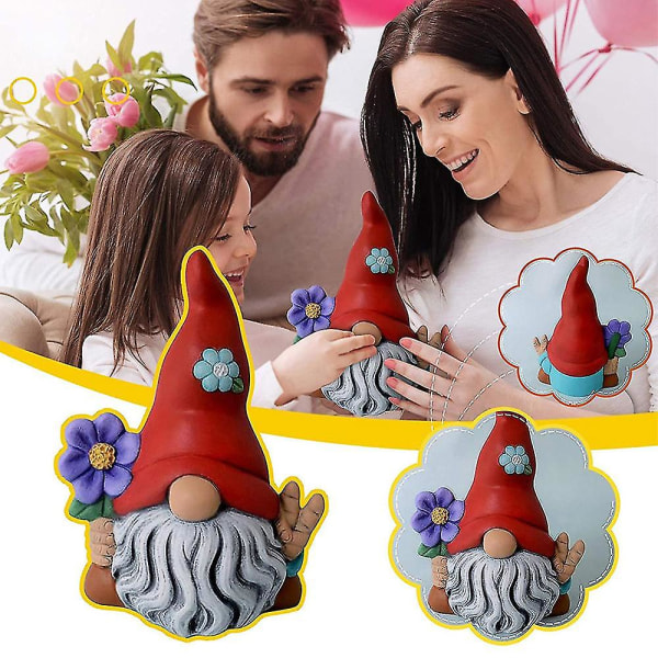 1 STK Gnome Alv Hage Statue Utendørs hage dekorasjon