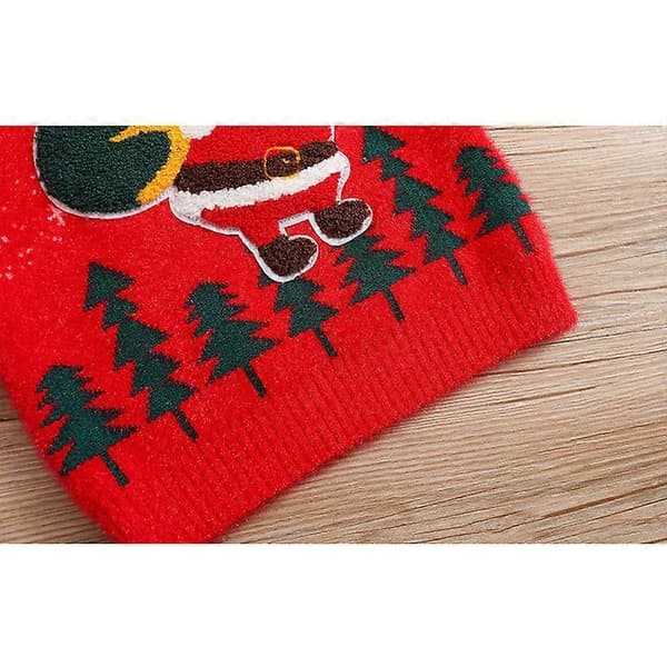 Nisse grimme julesweatere til babyer og småbørn - søde julemænd og mønstrede pullovers STYLE A 120CM