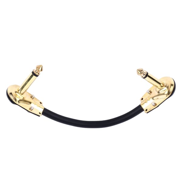 Gull 15 cm 5,9 tommer elektrisk gitar effektpedalkabel flat patch strømforsyning instrumenttilbehør
