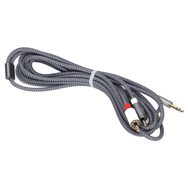 3,5 mm Jack til 2 RCA Aux Lydkabel til Effektforstærker Højttaler 3m