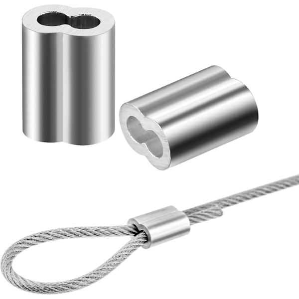 Wire-kit i rustfrit stål Wire-sæt Hængende reb i rustfrit stål med spænde og kroge med handsker 10/15/20/30m (sølv 20m (304 stk.)