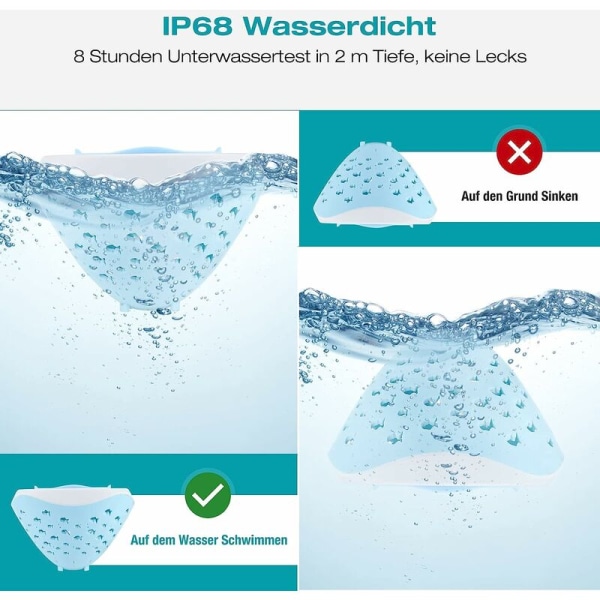 Poolljus, 2 st undervattensbadkarsljus med fiskprojektion, flytande led poolljus med 6 lägen och 4 färger, för barn, badkar, spa, pool, ga