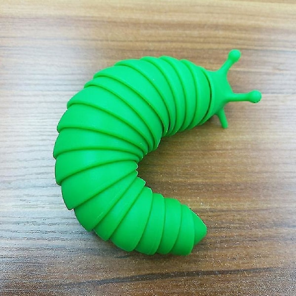 2022 Uusi Fidget Toy Slug Nivelletty joustava 3D Slug Fidget Lelu Green