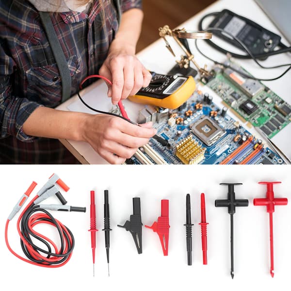 Multimeter testledningssats - probsats med elektronisk nålklämma