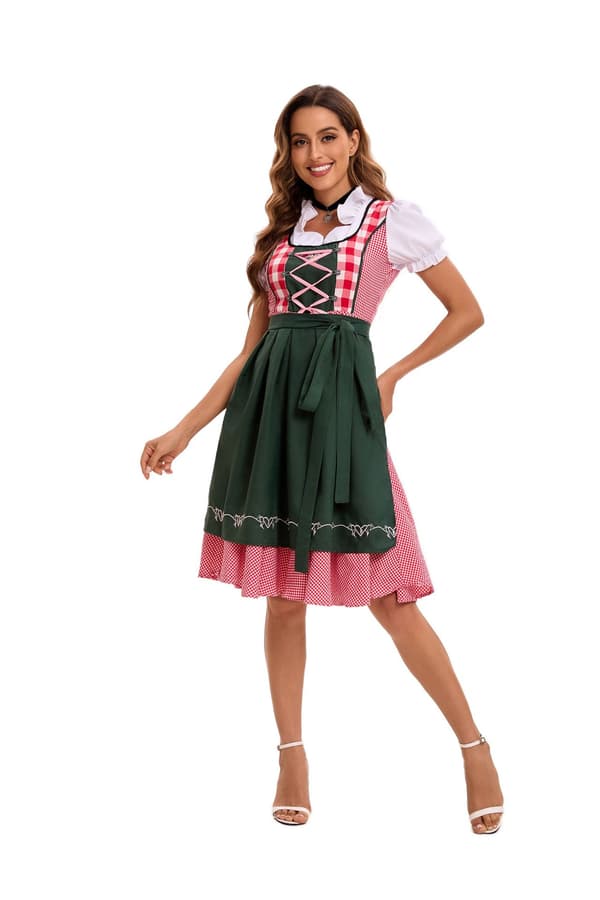 München Oktoberfest kjole, mørk, størrelse 3XL
