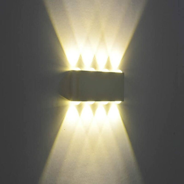 8W varm hvid led væglampe indendørs lampet køkken trappe soveværelse entre stue væglampe, natlampe,
