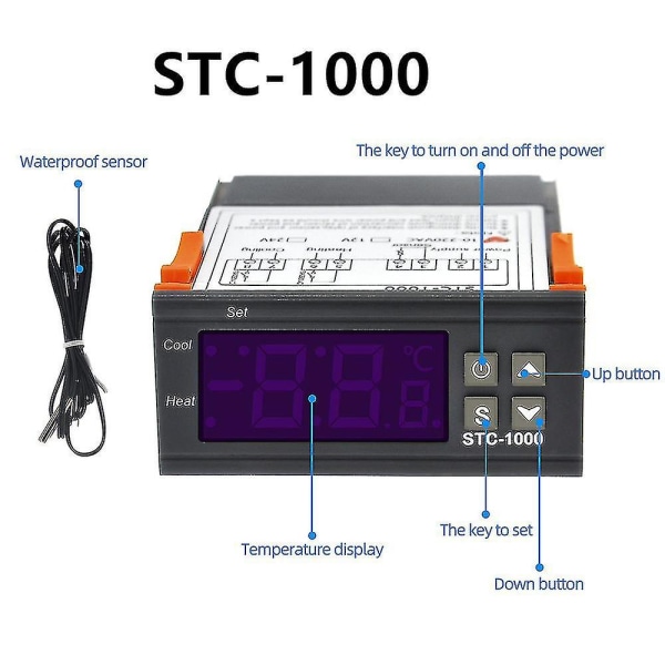 Stc-1000 Stc-3000 3008 3018 3028 Digital temperaturkontroller Stc-8080a+ Stc-200 Stc-100a Termoregulator 110-220v 10a STC-3000  220V