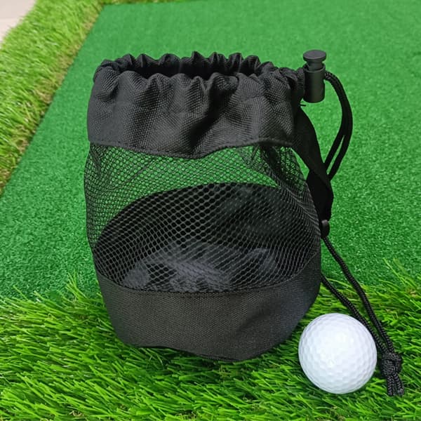 Nylon Mesh Boldpose med Snøre, Opbevaringspose, Holder, Tilbehør
