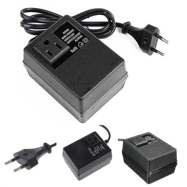 200w transformator 220v til 110v/ 110v til 220v US/europeisk plugg spenningsomformer Team-yu