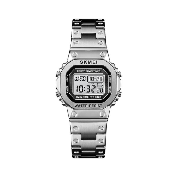 Vandtæt digitalt armbåndsur J3470 - 33 Mm - Sølv