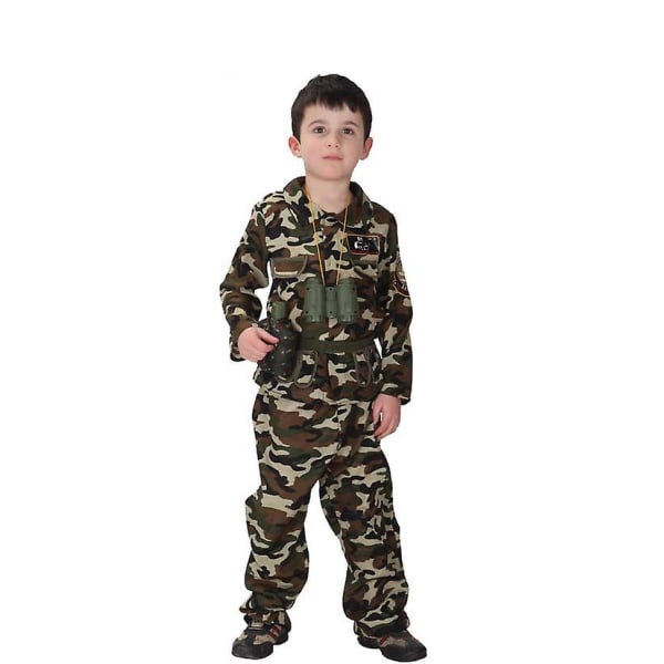 Halloween Børn Soldater Tøj Police Special Force 120-130cm