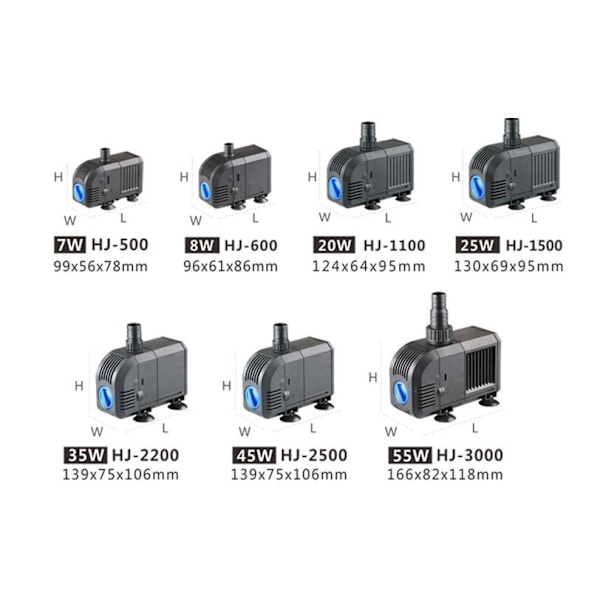 Mikrovannsirkulasjonsfilterpumpe (7w HJ-500(0,3KG))