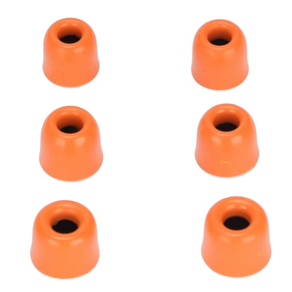 6 stk. Orange Memory Foam Støjreducerende Ørepropper til 4,3 mm-6,0 mm Øretelefoner
