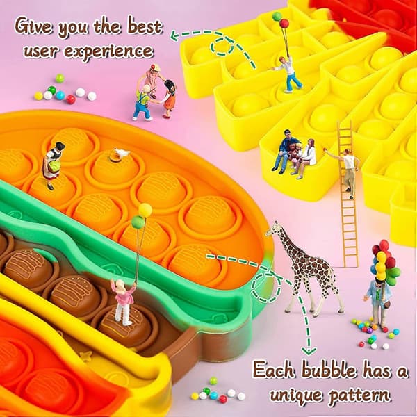 Fidget Legetøj Push It, Boble Pop Popping Sensorisk Fidget Legetøj Til Voksne Og Børn, Dets Push Boble Stress Legetøj Til Autisme, Sensorisk Popper Spillelegetøj Til