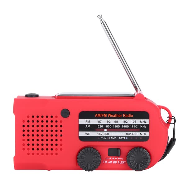 Håndsveiv Radio Solcellepanel ABS Nødlykt SOS Alarm Multifunksjon