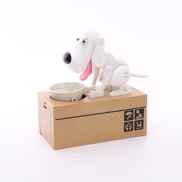 Little Dog Puggy Bankin robottikolikkolelu White