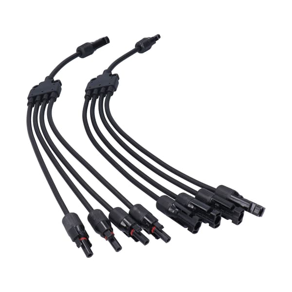 Solarpanelkontakt 4-vägs Y-typ Parallel Kontakt PV Förlängningskabel Adapter