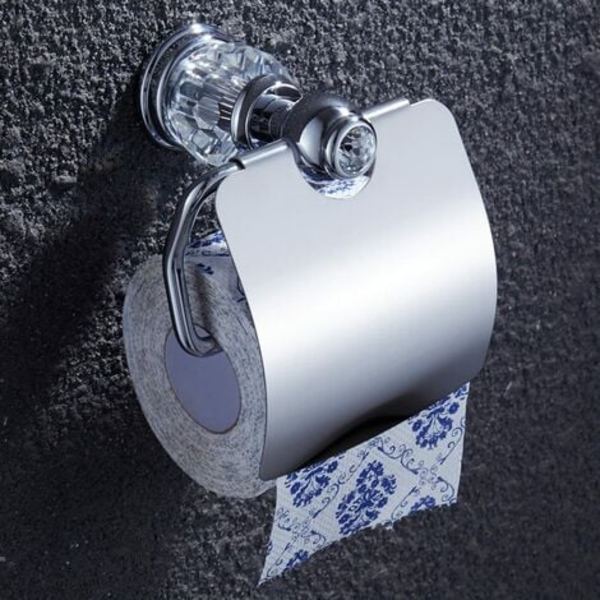 Messinkinen wc-paperiteline hopeisella cover WC-rullan pidike läpällä seinään kiinnitettävä ruostumattomasta teräksestä valmistettu wc-paperi