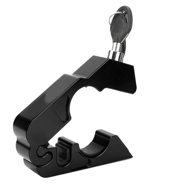 Motorcykel CNC Aluminium Legering Bremsegreb Tyverisikring Styrgreb Lås Sort