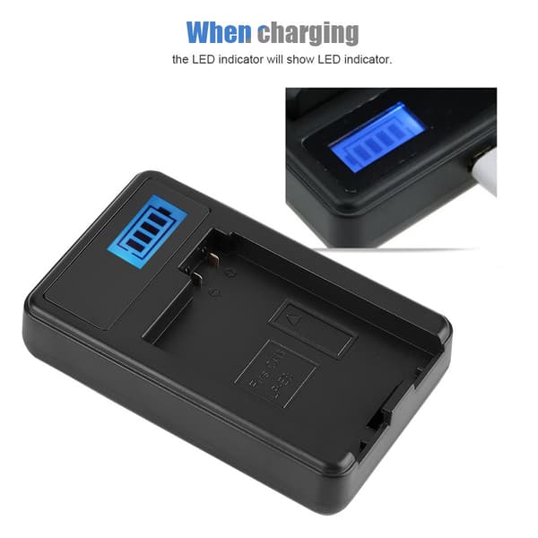LP E8 LCD batterioplader til Canon EOS 550D 600D 650D 700D