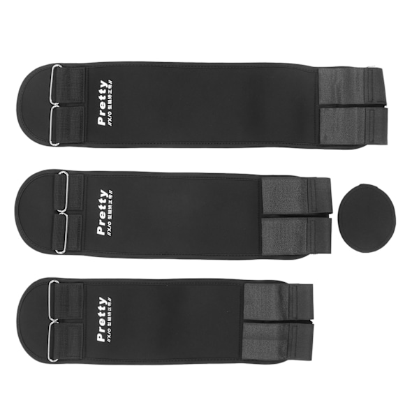 3 stk. Benkorrektionsbælte Elastisk Posture Corrector til X-type O-type ben Sort XXL
