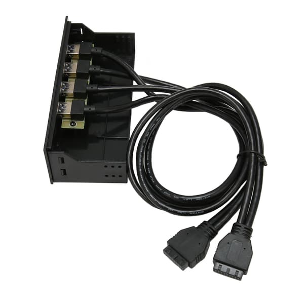 USB 3.0 Hub 4 Portar 5Gbps 19pin Frontpanel för 5.25 Tums PC Datorchassi Optisk Enhet