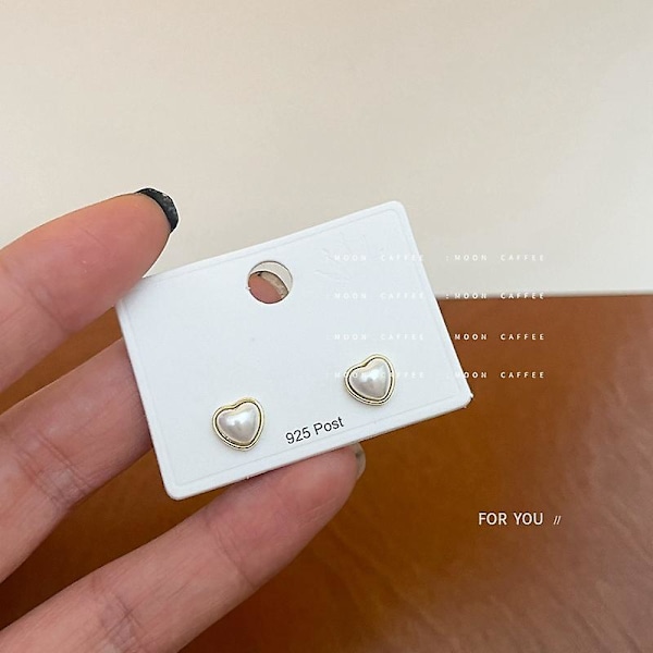 Örhängen Pearl Heart Stud Modesmycken Ac7963