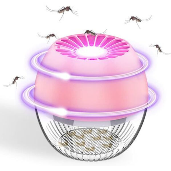 Myggfellelampe, elektrisk myggdreper (rosa)