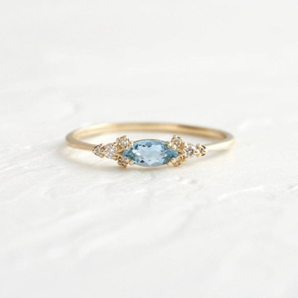 4st/ set Kvinnor Rhinestone Ring Mode Zirkon Blomma Legering Circlet Smycken Gift US 9