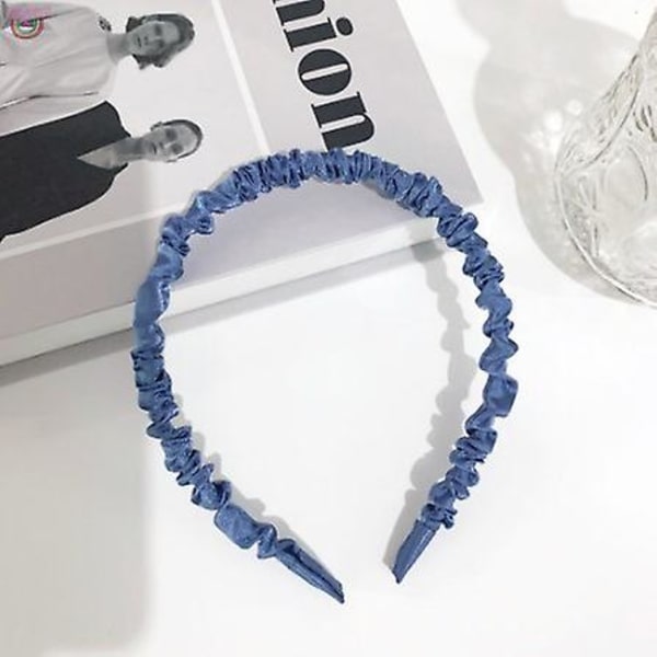 Satin Plissert pannebånd Engros Hårnål Søt Temperament Utenfor Avreise Med Hårtilbehør Blue