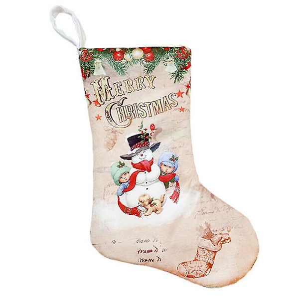 Hyvää joulua sukat Santa Candy Lahjakassi riippuva sisustus Snowman