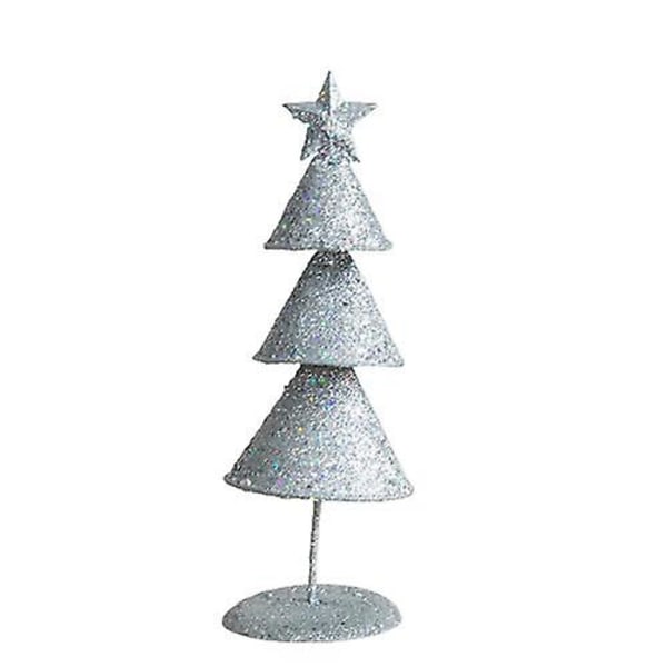 30 cm joulukuusen pöytälevy joulukuusipalkki silver