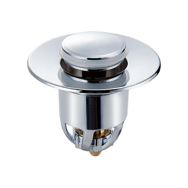 Diskbänksplugg Pop-upuniversal Diskpropp Rostfritt stål Koppar Anti-blockerad Popup Avloppsfläns med avlopp Kök Badrumsavloppsplugg Fliter (34~40mm)