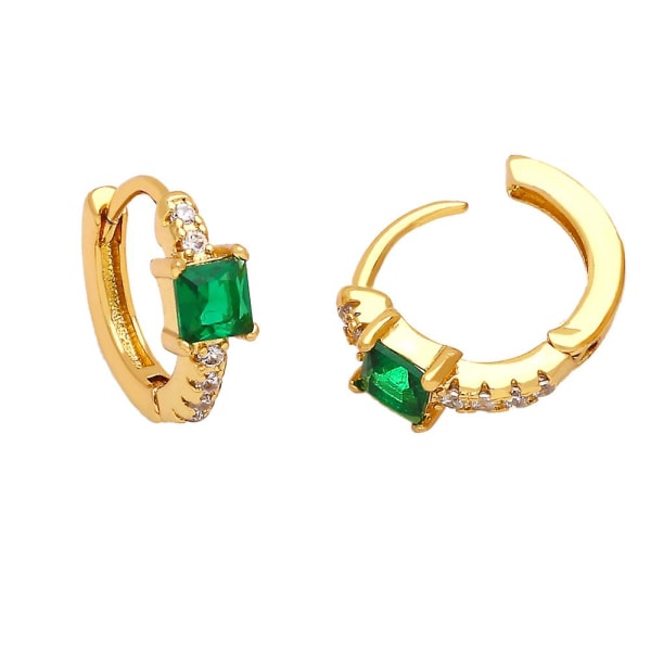 Øredobber Vintage Zircon Metallic Element Fashion Jewelry Ac10742 Green