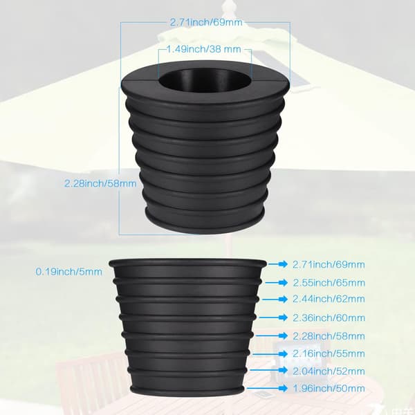 Parasol Kegleholder, til Terrassebordhul og Stabilisering
