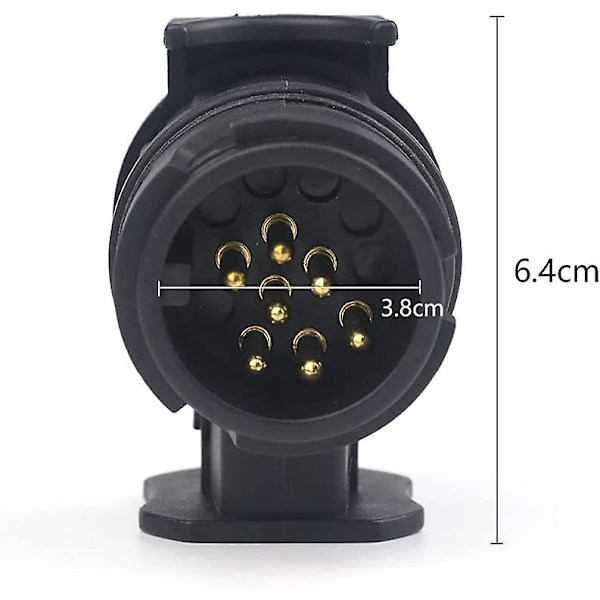 13/7 adapter tilhengerplugg 13 pins til 7 pins bilfesteplugg for traktor, campingvogn, sykkelholder