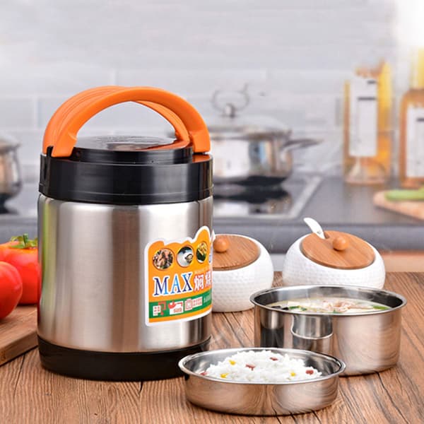 Isolert matboks i rustfritt stål 1800ml