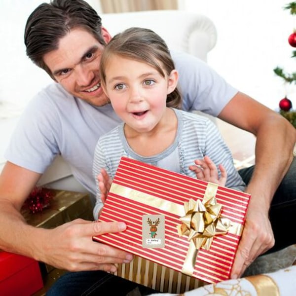 Packa julklappsetiketter, 250 st/kupong Julklappsetiketter för julklappspåsar, omslagspapper, kort