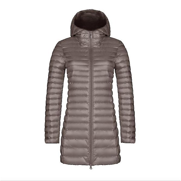 Dunjakke kvinders tynde lange stil Camel XL