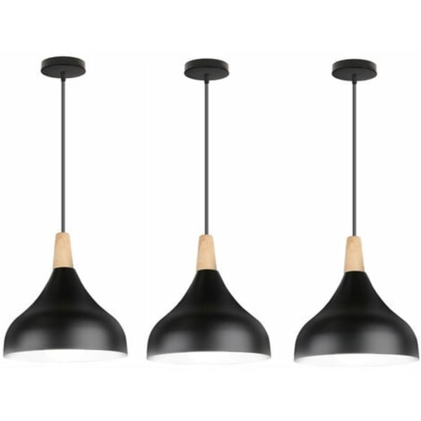 PCS Pendel Creative Simple E27 Indendørs Belysning Lysekrone Suspension Soveværelse Stue (Sort) - Sort