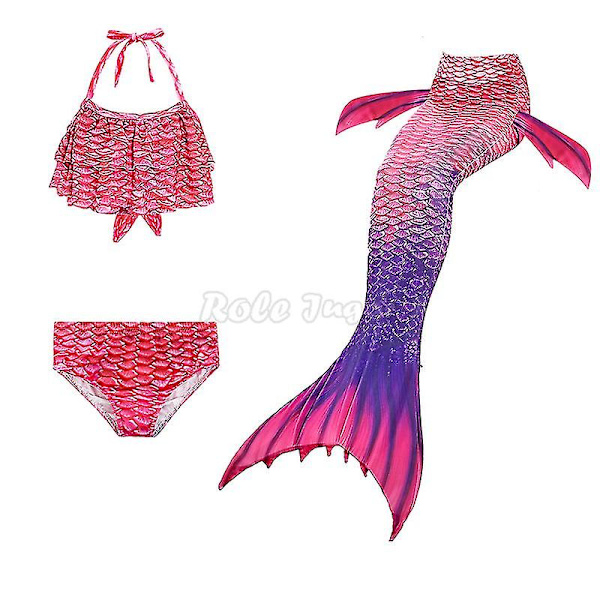 Mermaid prestationsdräkt, 3 stycken