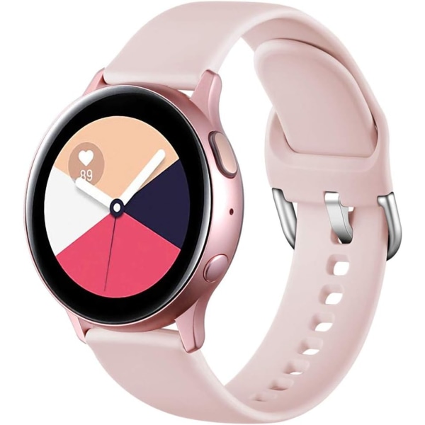 Rem kompatibel med Samsung Galaxy Watch Active / Active2 40 mm / 44 mm, 20 mm bløde silikone erstatningsremme kompatible