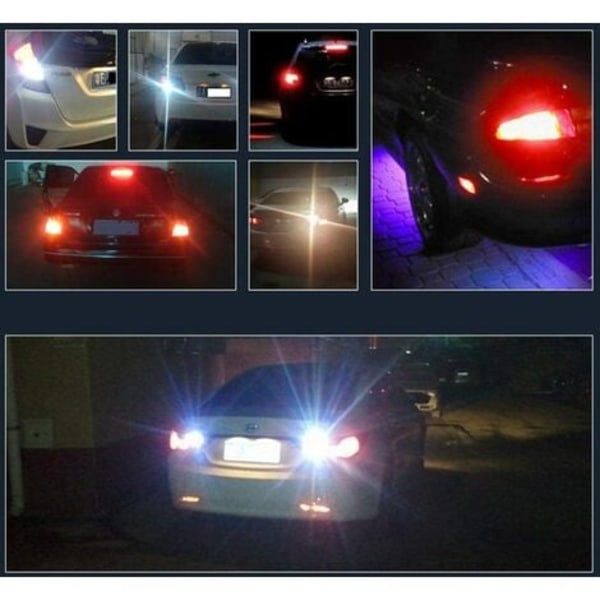 Rød 1156 BA15S P21W 5630 33SMD Bil LED-pærer 900LM Super Bright Bremselys bak Tåkelys Posisjon Baklys Parkering L